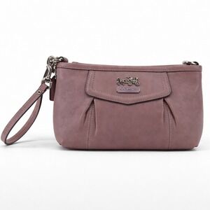 Coach Madison Leather Large Wristlet (Style #44361) Lavender